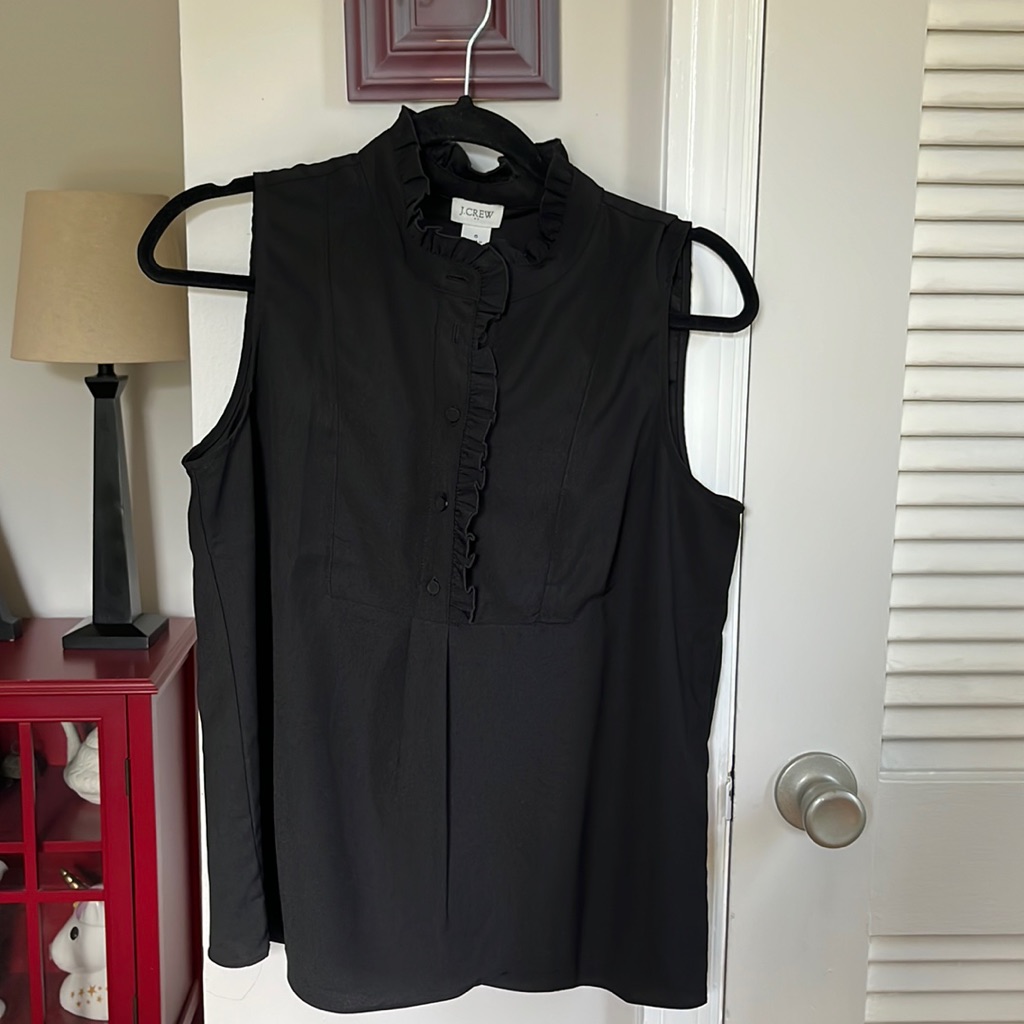 Sleeveless Ruffle Blouse By Jcrew